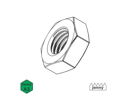 Matice nízká, jemná, 6HR, ZN; 17H; M 24 X 2_1