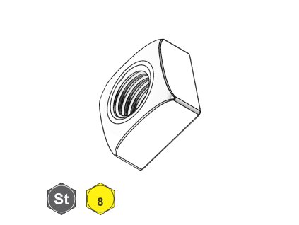 Matice čtyřhranná, A2;  M 8_1