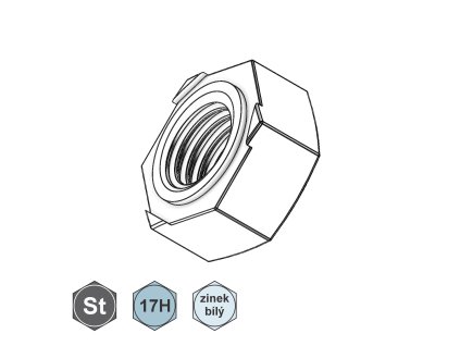 Matice přivařovací, 6HR, A2; M 12_1