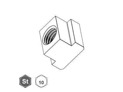 Matice upínací do T drážky, St; 10; M 10 x 16_1