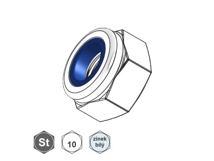 Matice samojistná nízká, ZB; 10; M 8 x 1_1