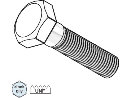 Šroub palcový UNF, 6HR, ČZ, ZB; 3/8" x 31/4"_1