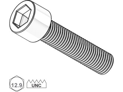 Šroub s VH, INBUS, UNC,St; 12.9; 5/16" x 1.1/2"_1