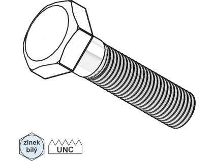 Šroub palcový UNC, 6HR, ČZ, ZB; 1/2" x 2.1/2"_1