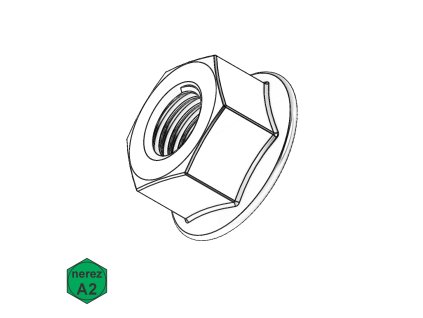 Matice s límcem, ozub. A2; M 12_1