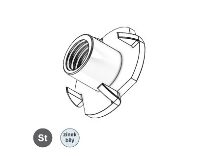 Matice narážecí, ZB;  M 10 x 12_1