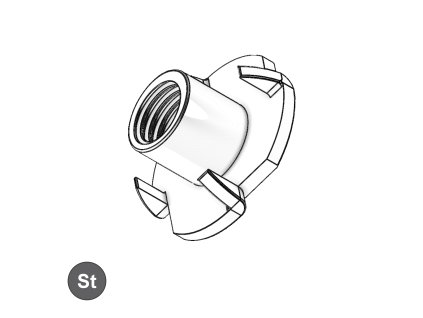 Matice narážecí, St;  M 5 x 8_1