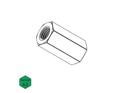 Matice 6HR, prodlužovací 3d, A2; M 12 x 36_1