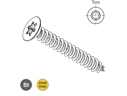 Vrut univerzální, ZH, TORX, ZŽ; 3,5 x 20_1