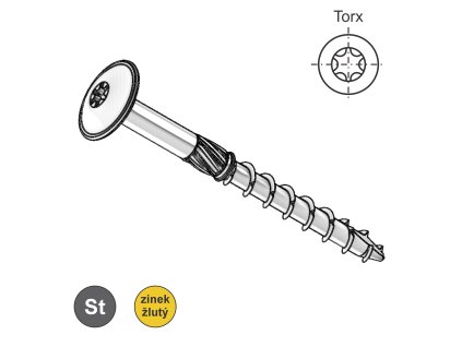 Vrut konstrukční, TH, TX30; 6,0 x 70_1