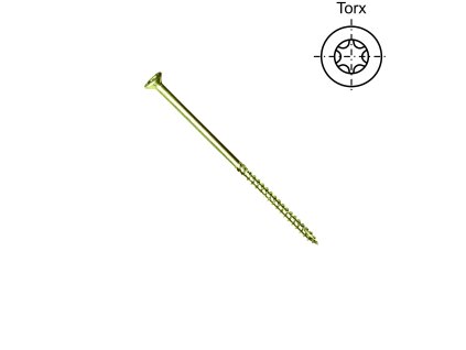 Třískový vrut BMax, část. závit, ZŽ; 6 x 120/52_1