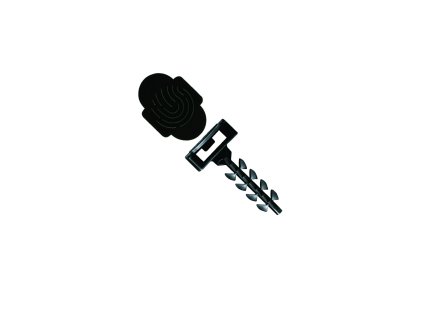 Hmoždinka InsertFIX IFB - velká hlava, černá; 6 x 30 mm_1