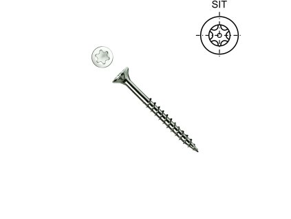 Třískový šroub VELOX SIT, část. závit, A2; 4 x 40/25_1