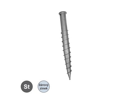 Zemní vrut MTR GA s přírubou M 24, TZN; 76 x 800_1