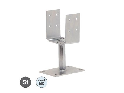 Patka šroubová U, stavitelná, Zn ; 80 - 160, výška 120 - 180_1