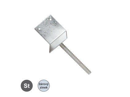 Kotevní patka L, Zn ; 80 x 80_1