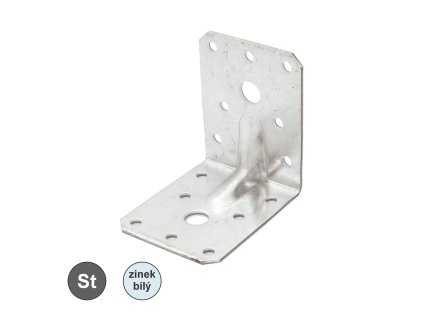 Úhelník s velkým prolisem, Zn ; 55 x 70/70_1