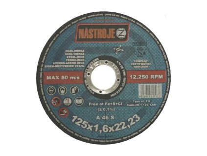 Řezný kotouč na ocel a nerez IM; 125 x 1,6 x 22,2_1