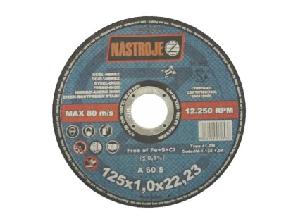 Řezný kotouč na ocel a nerez IM; 125 x 1 x 22,2_1