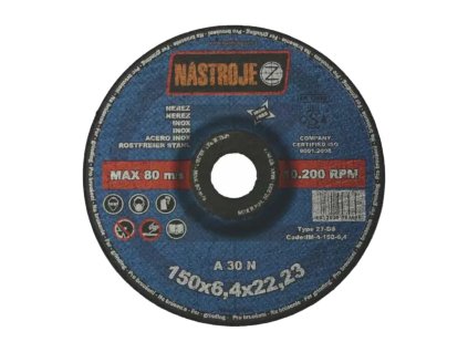 Brusný kotouč na nerez IM; 150 x 6,4 x 22 mm_1