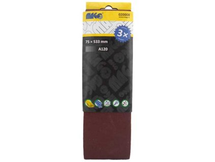Brusný pás MAGG, 75 x 533mm; 3ks A120_1