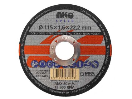 Řezný kotouč na kov MAGG SPEED; 115 x 1,6 x 22,2_1