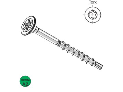 Vrut univerzální, ČZ, ZH, TORX, TEX A2; 4 x 40/24_1