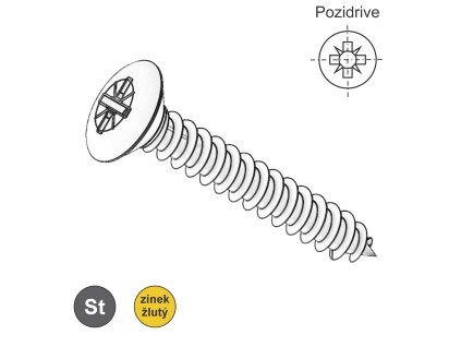 Vrut s čočkovou hlavou, křížová drážka, ZŽ; 3,5 x 20_1