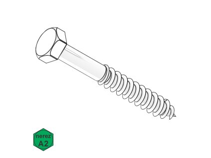 Vrut do dřeva, 6HR, A2; 5 x 35_1