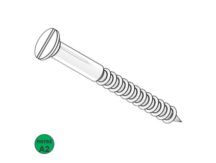 Vrut se ZH a drážkou, A2; 3,5 x 16_1