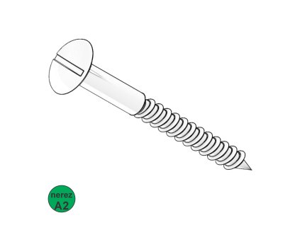 Vrut s PH a drážkou, A2; 2,5 x 10_1