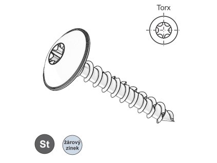 Vrut pro tesařské kování s TH, TZN; T40; 8 x 40_1