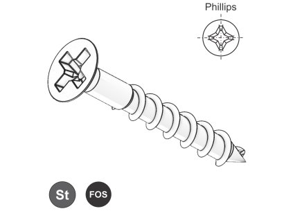 Vrut do SDK TX, ZH, kříž. hrubý; 4,2 x 70_1