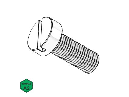 Šroub s VH a drážkou, A2; M 6 x 40_1