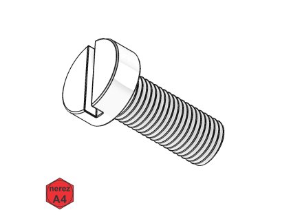 Šroub s VH a drážkou, A4-70; M 5 x 12_1