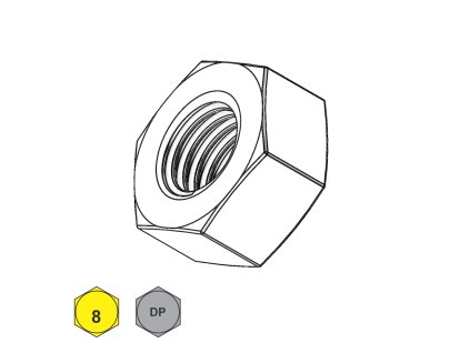 Matice šestihranná, DP KL120+VH301; 8; M 4_1