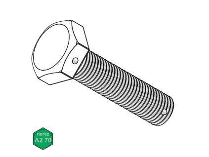 Šroub plombovací; A2, M 6 x 20, 2 díry_1