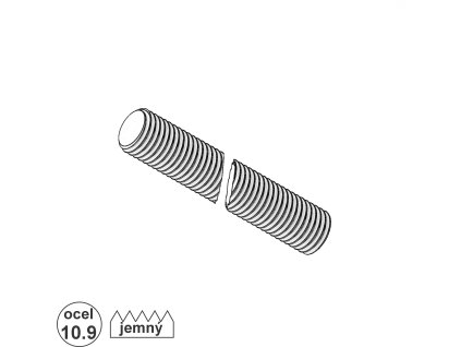 Závitová tyč jemná, St; 10.9; M 16 x 1,5 x 1000_1