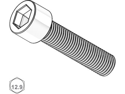 Šroub s VH, INBUS, St; 12.9; M 3 x 45_1
