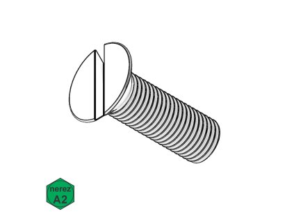 Šroub se ZH a drážkou, A2; M 6 x 25_1