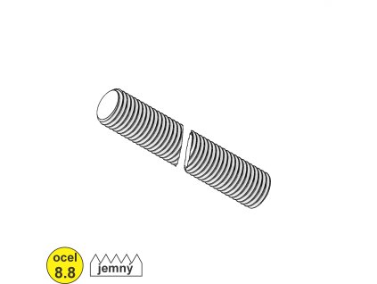 Závitová tyč jemná, St; 8.8; M 24 x 2 x 1000_1