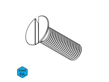 Šroub se ZH a drážkou, PA 6,6; M 4 x 20_1