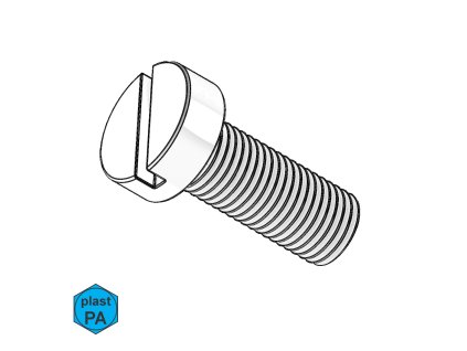 Šroub s VH a drážkou, PA 6.6; M 4 x 30_1