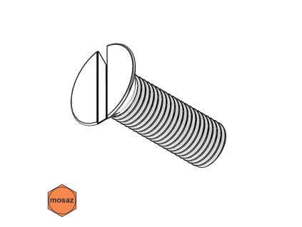 Šroub se ZH a drážkou, Ms; M 6 x 16_1