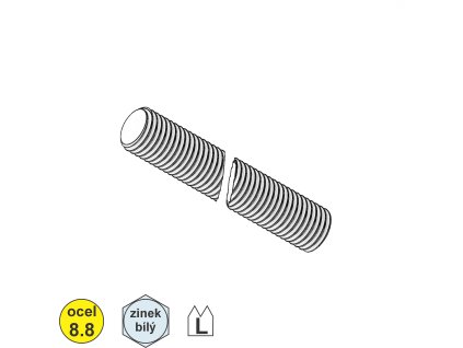 Závitová tyč levá, ZB; 8.8; M 20 L x 2000_1