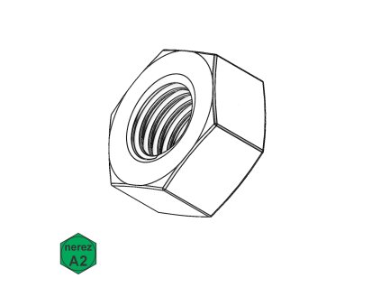 Matice šestihranná, jemný závit, A2; M 10 x 1_1