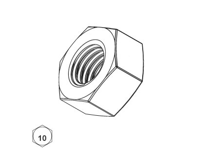 Matice šestihranná, jemný závit, St; 10; M 16 x 1,5_1