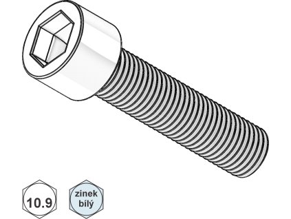 Šroub s VH, INBUS, ZB; 10.9; M 12 x 90_1