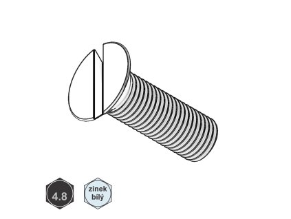 Šroub se ZH a drážkou, ZB; M 8 x 45_1