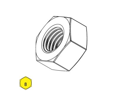 Matice šestihranná, jemný závit, St; 8; M 24 x 2_1